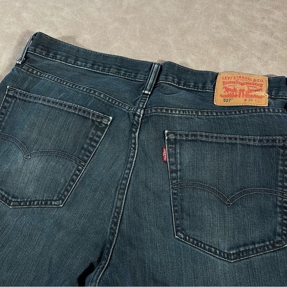 Levi’s 527 Dark Wash Straight Jeans 36x 32 - Picture 8 of 9